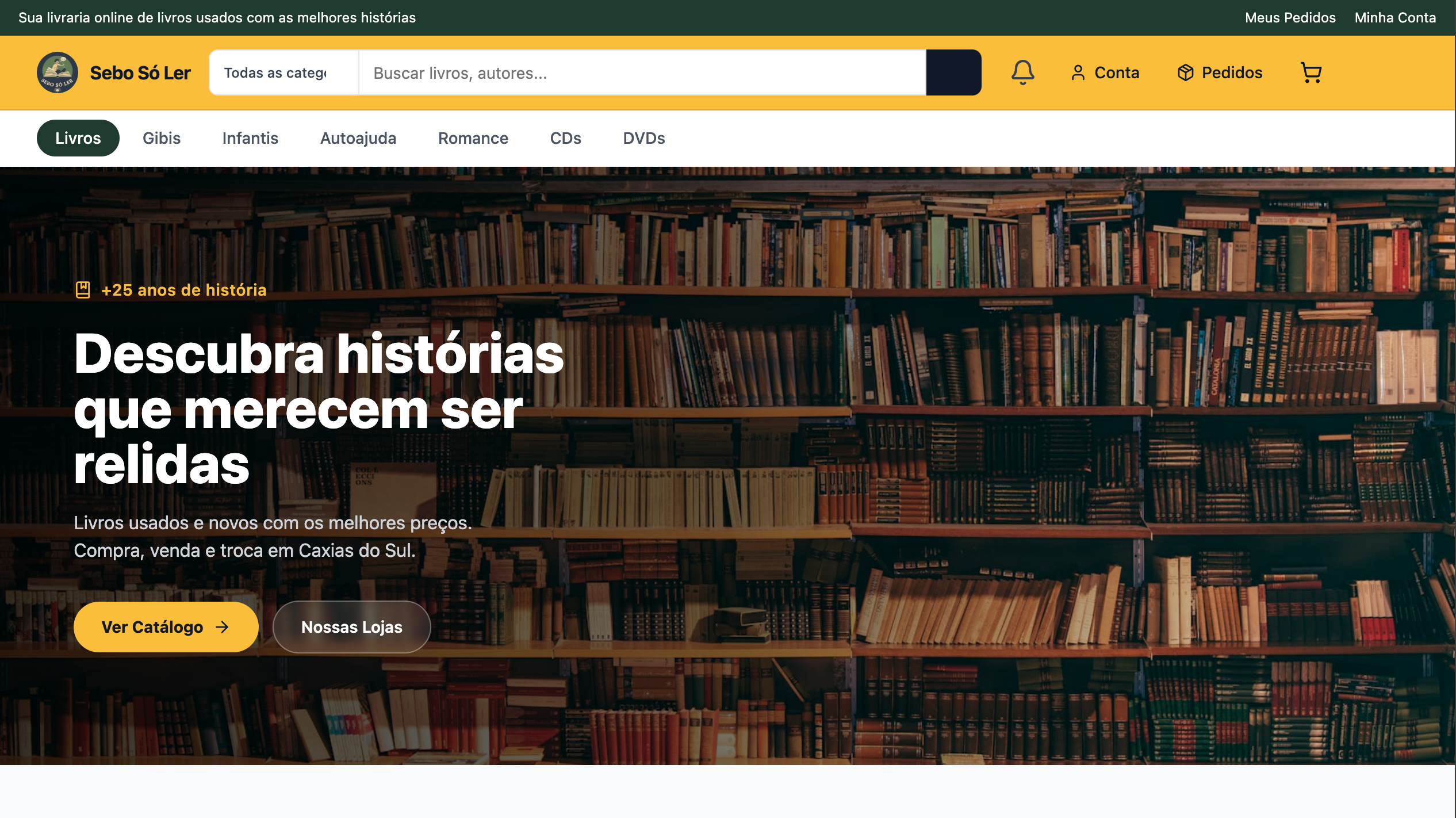 Destaques Sebo Só Ler